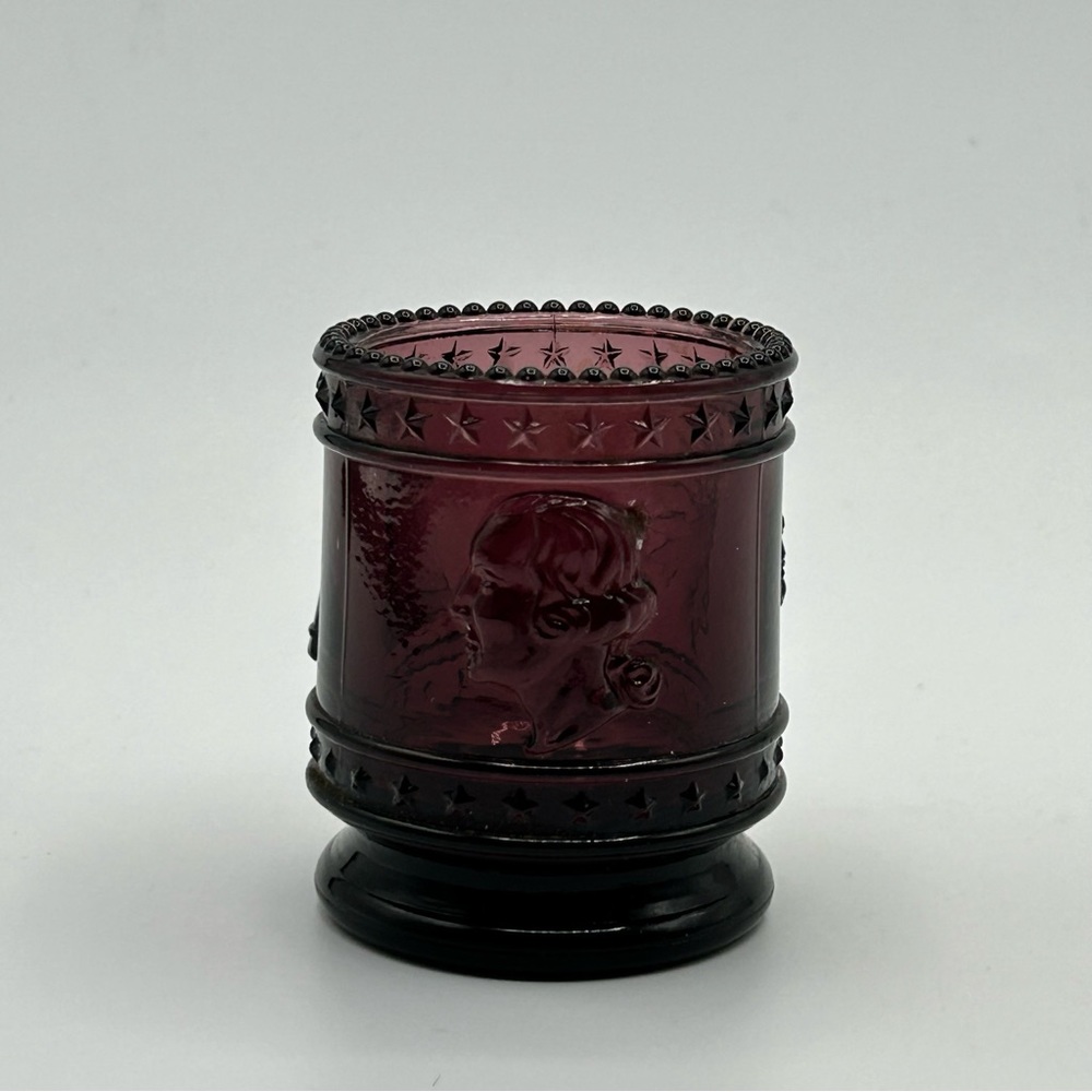 Maude St Clair Plum Carnival 1776 1976 Bicentennial Toothpick Holder - Picture 7 of 11